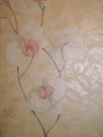 художній розпис ( орхідея фрагмент )