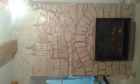 Барельєф. Камін. Старий Львів.